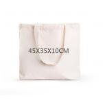 Reusable Cotton Canvas Shopping Bags , Foldable Blank Canvas Tote Bags