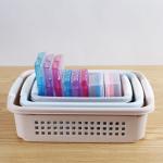 Bathroom Handle Plastic Basket Organizer for Vegetable for sale