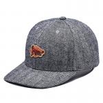 Structured 6 Panel Snapback Cap With 2 Matching Fabric Color Eyelets Patch Logo for sale