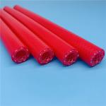 Food Grade Flexible Reinforced Braided Silicone Tubing Red Color for sale