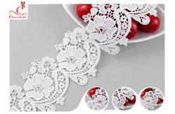 China 6CM Fancy Water Soluble Chemical Lace Trim With Heavy Embroidery SGS Verified supplier