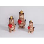 OEM / ODM Ceramic Pottery Garden Ornaments Cat Shape Decoration for sale