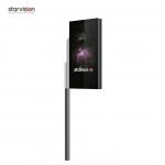 2300mm Stand Height Pole Mount Flag Street Light Poster With Hidden Lock