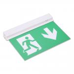 Aluminous Rechargeable Acrylic Plate Double Sided Exit Signs For Emergency