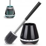 4.5*6.5*18 Soft Bristle Black Silicone Toilet Cleaning Brush 0.4g for sale