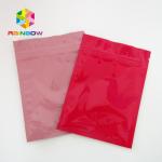 Cosmetic Glossy Finish Zipper Aluminum Foil Bags 100 Mic Reclosable for sale