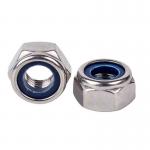 Size M6 304 Stainless Steel Hex Lock Nut Nylon Insert Hex Jam Nut for sale