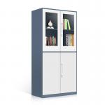 Full Height Two Tier Swing Glass Door Steel Filing Cabinet for sale