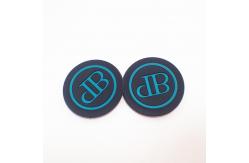 China 3D PVC Logo Raised Green Font Custom Logo Patches For Clothes supplier