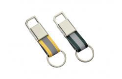 China Strap Metal Snap Hook Key Ring 9mm Thickness Bright Canvas Key Holder Souvenirs supplier