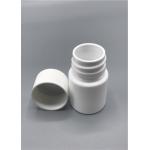 Capped Small Plastic Pill Bottles , 53mm Height Round Pill Container Portable for sale