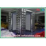 Inflatable Photo Studio Sliver Outside White Inside Photo Booth Tent Inflatable With Two Doors for sale