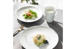China Modern White Porcelain Dinnerware Set Marble Pattern Plate Bowl Mug supplier