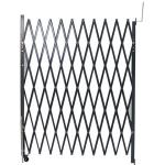 Grey Steel Folding Security Gates For Business Metal Scissor Gate Unassembled for sale