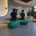 Garden Customized Fiberglass Resin Furniture / Fiberglass Furniture Table Sets for sale