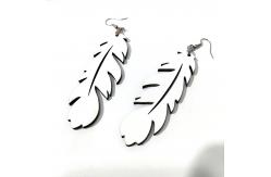 China Wooden Feather Shape 8g/Pair Sublimation Earring supplier