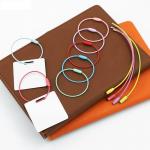DIY Sublimation Keychain Accessories Blanks Wire Loops Colored Key Rings Summer Candy Colors Large String Keychains for sale