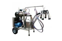 China 25L Bucket Small Scale Cow Milking Machine With 50Kpa Vacuum Pump supplier
