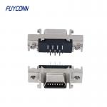 14pin Female Servo Connector , MDR PCB Straight SCSI Connector W/ Zinc Alloy Shell for sale