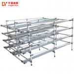 White Industrial Pipe Rack , Workshop Pipe Storage Systems With Lean Pipe for sale