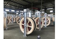 China 508X75mm 3 Nylon Wheels Bundled Overhead Conductor Stringing Blocks supplier