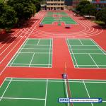 Antimicrobial All Weather Track Surface Mixed Basketball Court