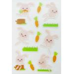 Rabbit Shape Puffy Animal Stickers For Scrapbooking With Rotary Printing for sale