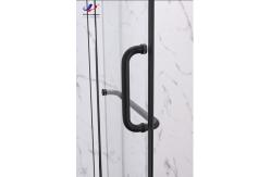 China 6mm Tempered Glass With Modern Black Alum Shower Enclosure Sleek Durable supplier