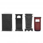 Outdoor Trash Can Stainless Steel Commercial Large Sanitation Park District Classification Garbage Bin Outdoor Peel Box for sale