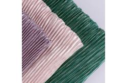 China Fold Glitter Gold Line Striped Pleated Lurex Fabric Plisse Crafts supplier