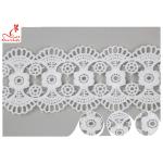 DTM Embroidered Floral Guipure Water Soluble Lace Trim Pass SGS Certificate for sale