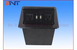 China Desktop Pop Up Socket Box With USB Charger , Pop Up US Standard Plug supplier