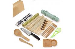 China Knife Chopsticks Sushi Rolling Mats , User Guidance Bamboo Sushi Making Kit supplier