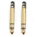 Gold Plated 6.35mm Mono 50L Audio Male Earphone Plug Connector With Thread For Headphone