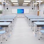 Rectangle Physics Lab Furniture Polishing Movable Display Workstation for sale