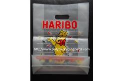 China Stand Up HDPE Plastic Clear Die Cut Handle Bags Quad Seal Pouch supplier