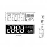 Pin Connector HTN LCD Screen LCD Digit Calendar Clock Display for sale