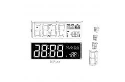 China Pin Connector HTN LCD Screen LCD Digit Calendar Clock Display supplier
