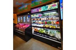 China 2 - 8 ℃ Refrigerated Open Display Chiller Beverage Case Cabinet Freezer supplier