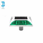 Green Traffic Safety Solar Road Studs IP68 Aluminium Cat Eye With 6pcs LED for sale