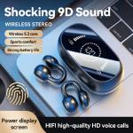 Bluetooth 5.3 Earphone Fully Open Ear Design 9D Surround Sound Game Audio-sync HIFI Digital Display 1.5H Charging 6H Single Playback for sale