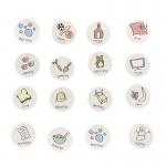 Removable Personalized Custom Emoji Sticker Modern Teacher Aids for sale