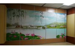 China 4m Height Operable Partition Walls Aluminium Alloy And MDF Board Door Material supplier