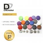 Combined Round Metal Snap Button Plastic Rubber Effect Cap Matt Painted For Clothing for sale