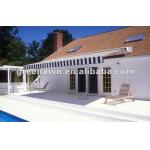 Retractable Full Cassette Electric Awning With Remote Control LED Light