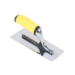 China Round Corner 420 Stainless Steel Trowel 200mm / 240mm Length 0.7mm Thick Rubber Handle manufacturer