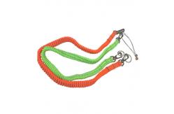 China Scaffold Flexible Tool Safety Lanyards With Zinc Alloy Snap Hooks Orange / Green supplier