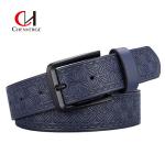 Zinc Alloy Buckle Men's Embossed Leather Belt Business Needle Buckle PU Belt 125cm for sale