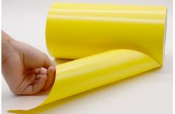 China 1Mil High Temperature Adhesive Label Material Matte Yellow Permanent Adhesive Polyimide With Glassine supplier