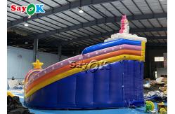 China Unicorn Themed Inflatable Bounce House Slide With Ball Pit Pool supplier